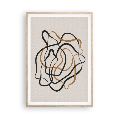 Poster in einem Rahmen aus heller Eiche - Alles ging schief - 70x100 cm