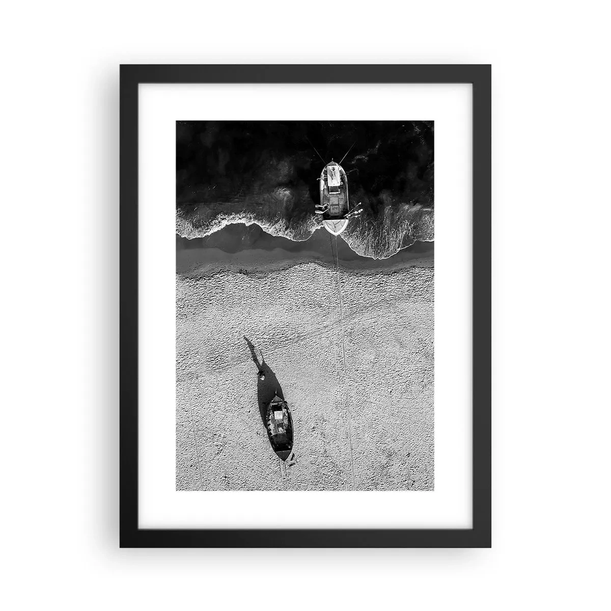 Poster in einem schwarzem Rahmen - Immer noch am Ufer… - 30x40 cm