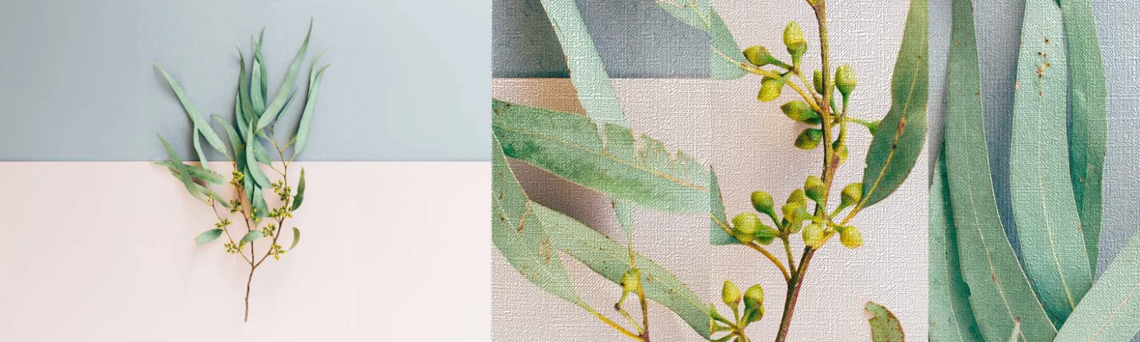 Fototapeten Muster Premium Canvas - Pastellige Subtilität - Pastell, Anlage, Boho - 100x30 cm