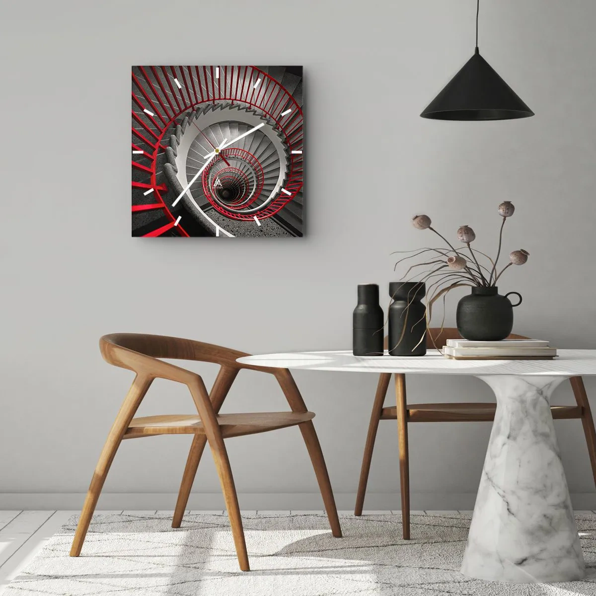Wanduhr - Glasuhr - Architekturspaß - 40x40 cm