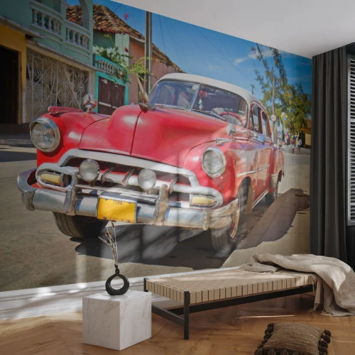 Maßgeschneiderte selbstklebende Fototapete Deluxe Sticker - Nur in Kuba - Automobil, Oldtimer, Die Architektur