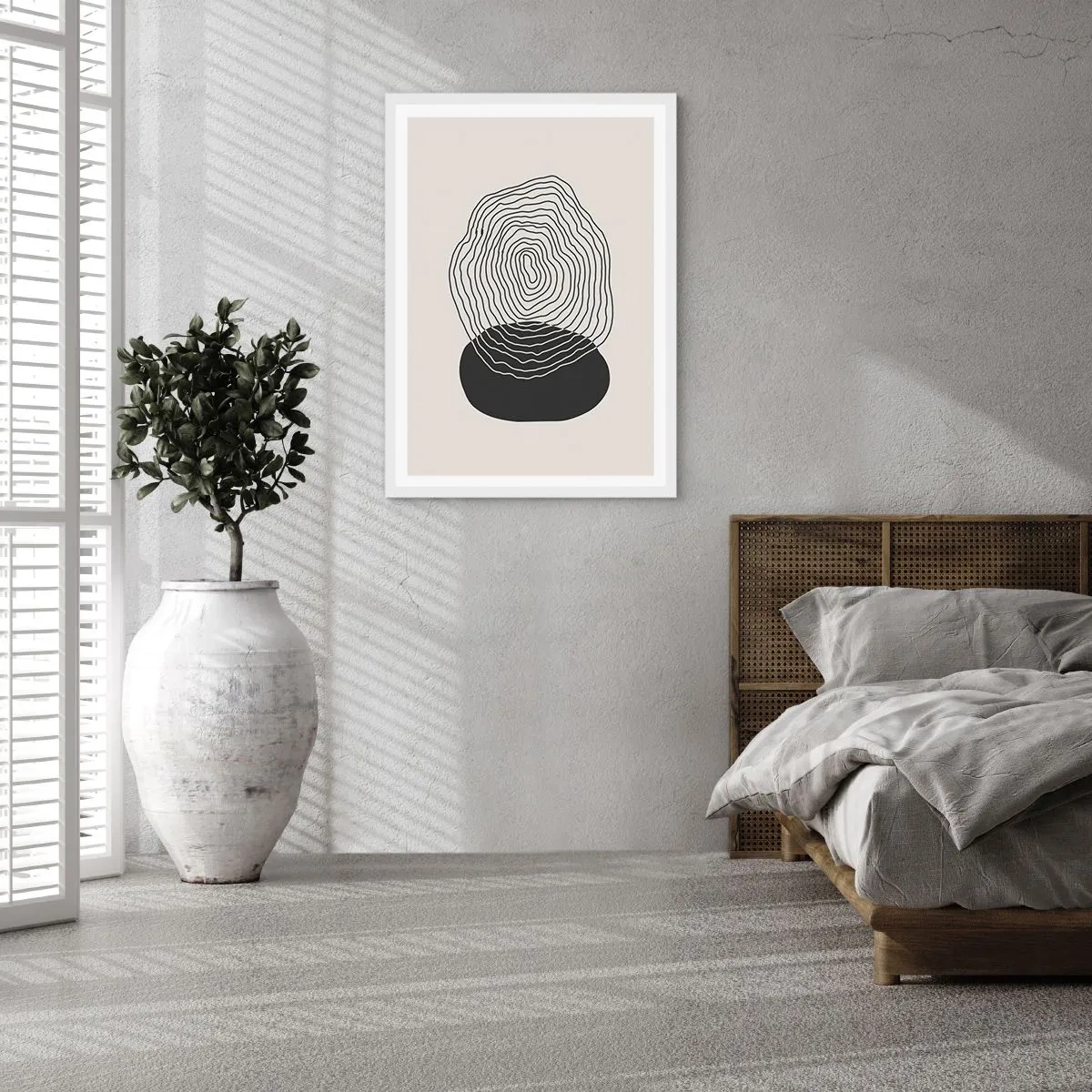 Poster in einem weißen Rahmen - Dauer und Schwingung - 40x50 cm
