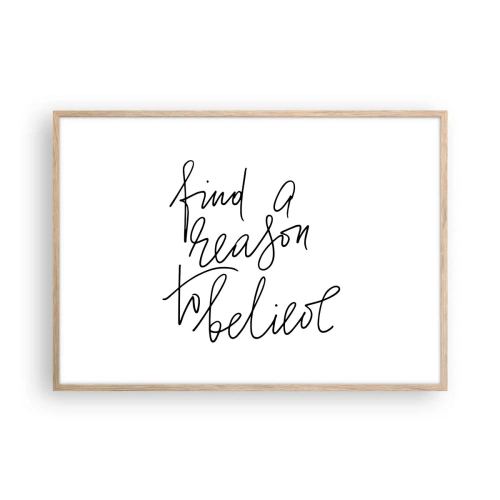 Poster in einem Rahmen aus heller Eiche - Es ist möglich - 100x70 cm