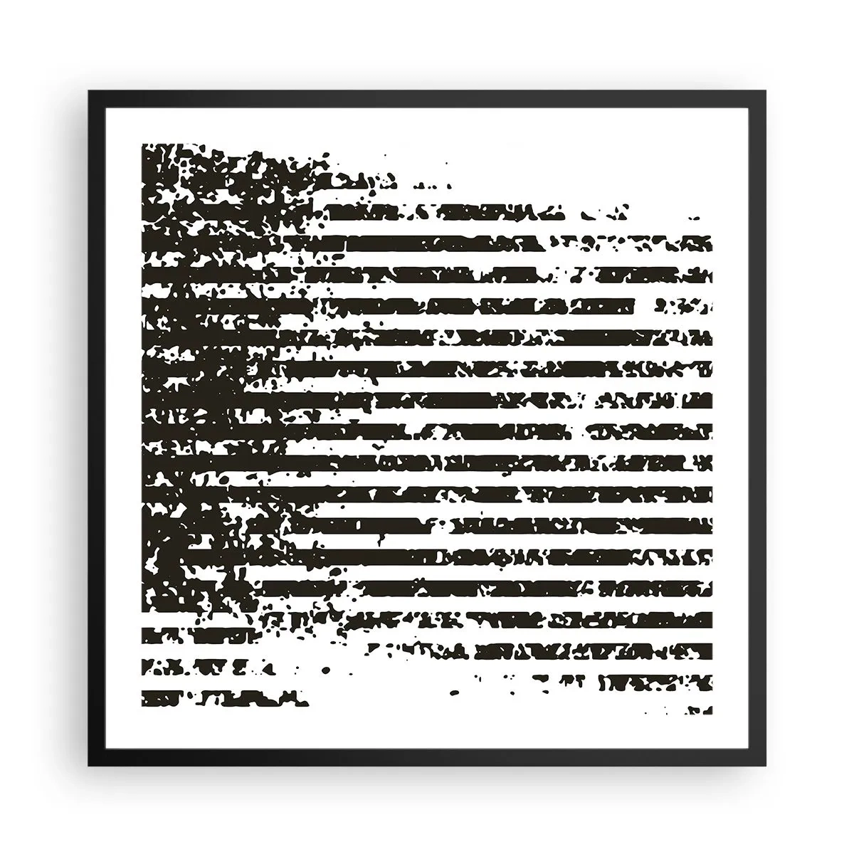 Poster in einem schwarzem Rahmen - Rhythmus und Rauschen - 60x60 cm