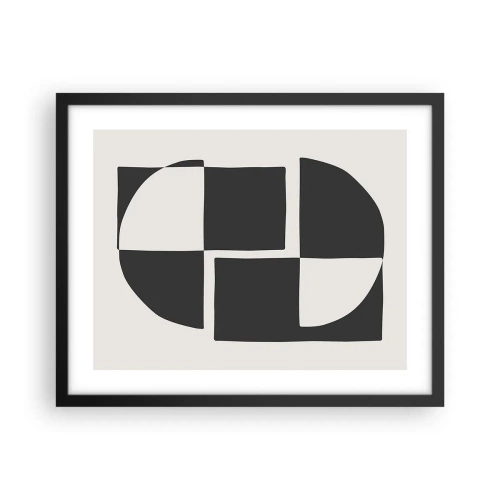 Poster in einem schwarzem Rahmen - Antithese - Synthese - 50x40 cm