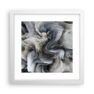 Poster in einem weißen Rahmen - Stein und Blume - 30x30 cm