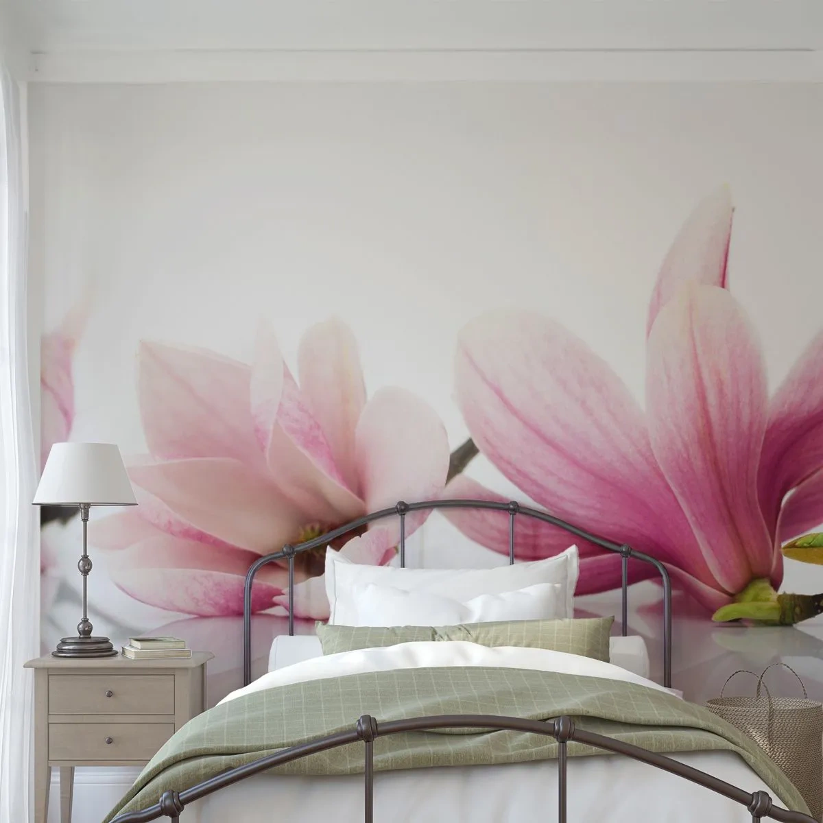 Fototapete Premium Canvas - Zart wie ein Frühlingswind - Blume, Magnolie, Natur - 250x175 cm