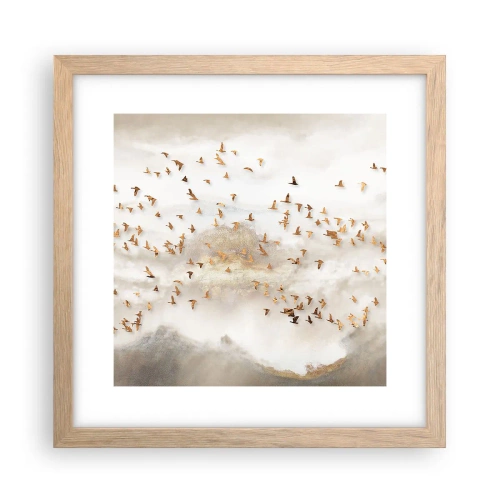 Poster in einem Rahmen aus heller Eiche - Es ist schon die Zeit… - 30x30 cm