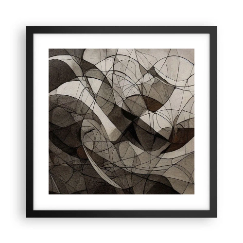 Poster in einem schwarzem Rahmen - Zirkulation von Erdfarben - 40x40 cm