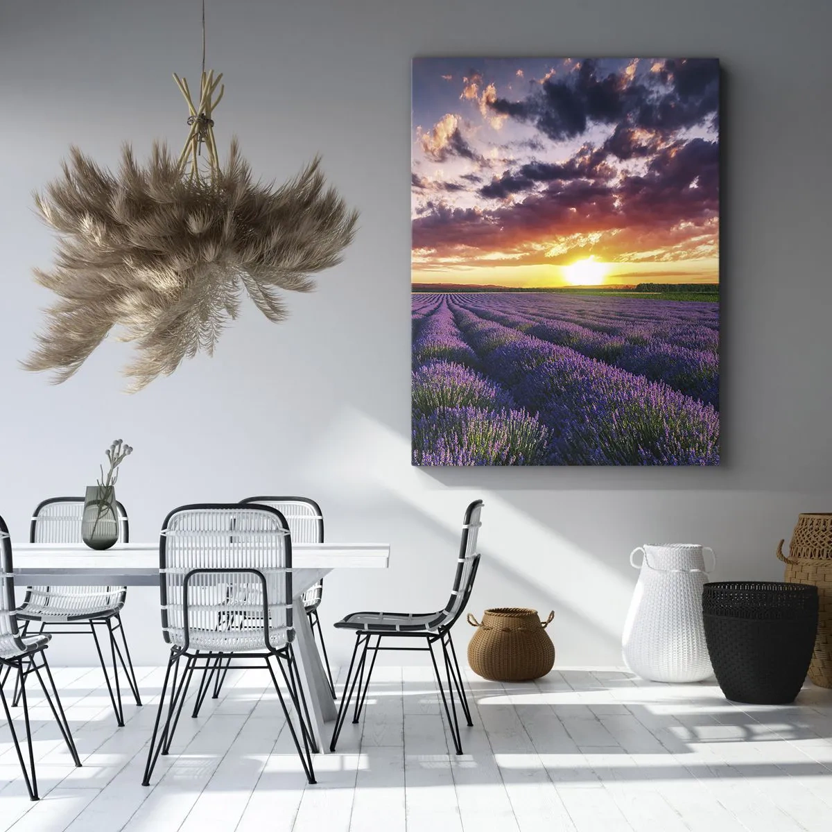 Bild auf Leinwand - Leinwandbild - Lavendel Welt - 55x100 cm