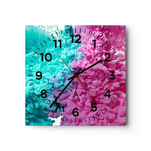 Wanduhr - Glasuhr - Letzte Begegnung - 30x30 cm