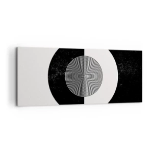 Bild auf Leinwand - Leinwandbild - Harmonie in Schwarz und Weiß - 100x40 cm