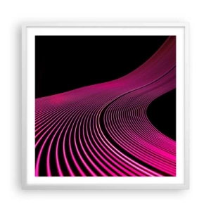 Poster in einem weißen Rahmen - Allee des Lichts - 60x60 cm