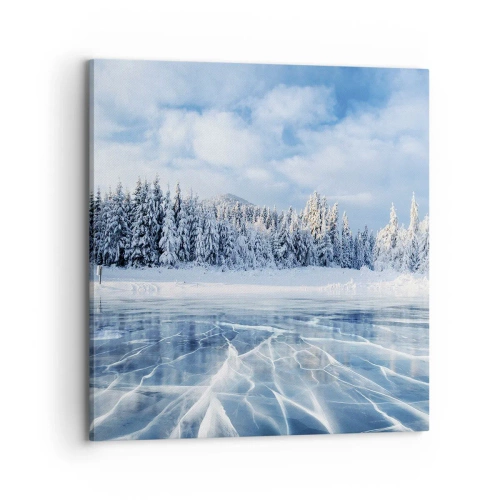 Bild auf Leinwand - Leinwandbild - Eine schillernde und kristallklare Aussicht - 70x70 cm
