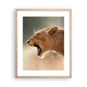 Poster in einem Rahmen aus heller Eiche - Versuch, nicht zuzuhören - 40x50 cm