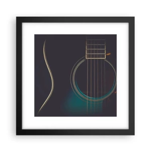 Poster in einem schwarzem Rahmen - Einen Moment bevor es ertönt - 30x30 cm