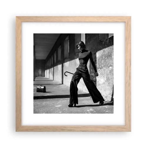 Poster in einem Rahmen aus heller Eiche - Urbane Eleganz - 30x30 cm