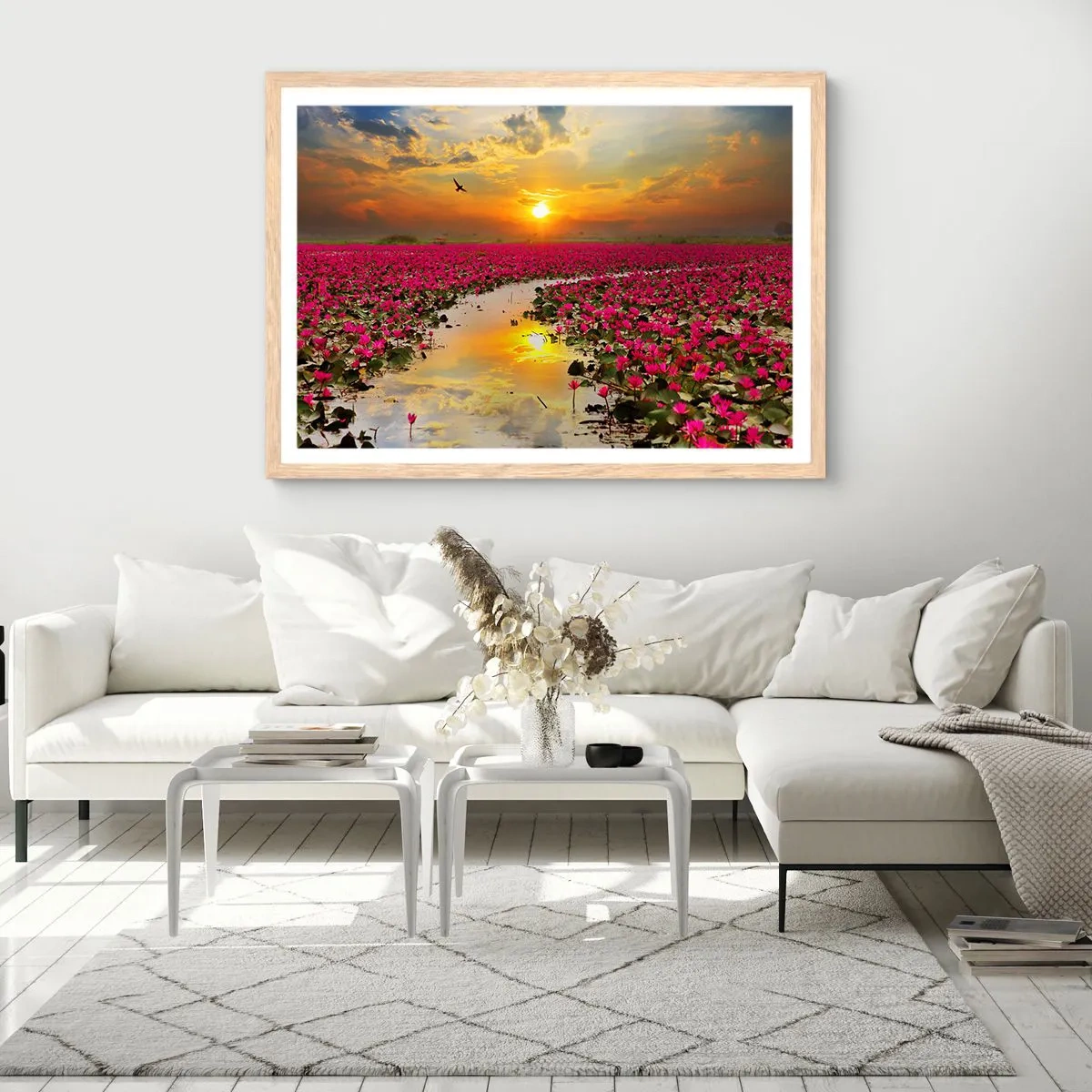 Poster in einem Rahmen aus heller Eiche - Das geheime Leben des Sees - 100x70 cm