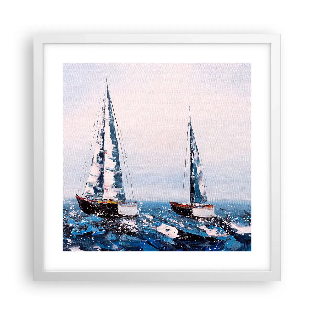 Poster in einem weißen Rahmen - Bruderschaft des Windes - 40x40 cm