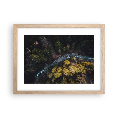 Poster in einem Rahmen aus heller Eiche - Schnell und immer schneller - 40x30 cm