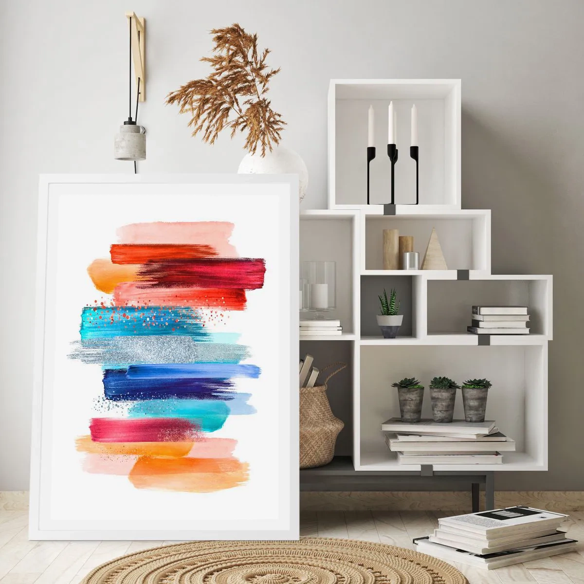 Poster in einem weißen Rahmen - Auf und ab - 50x70 cm