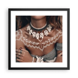 Poster in einem schwarzem Rahmen - Talismane, Rituale der Weiblichkeit - 40x40 cm