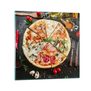 Glasbild - Bild auf glas - Eine Reihe von Geschmacksrichtungen - 30x30 cm