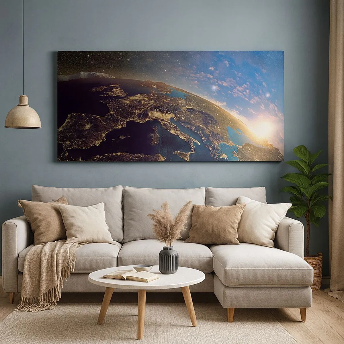 Bild auf Leinwand - Leinwandbild - Schauen wir uns aus der Ferne an - 100x40 cm