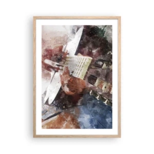 Poster in einem Rahmen aus heller Eiche - Und was halten Sie davon? - 50x70 cm