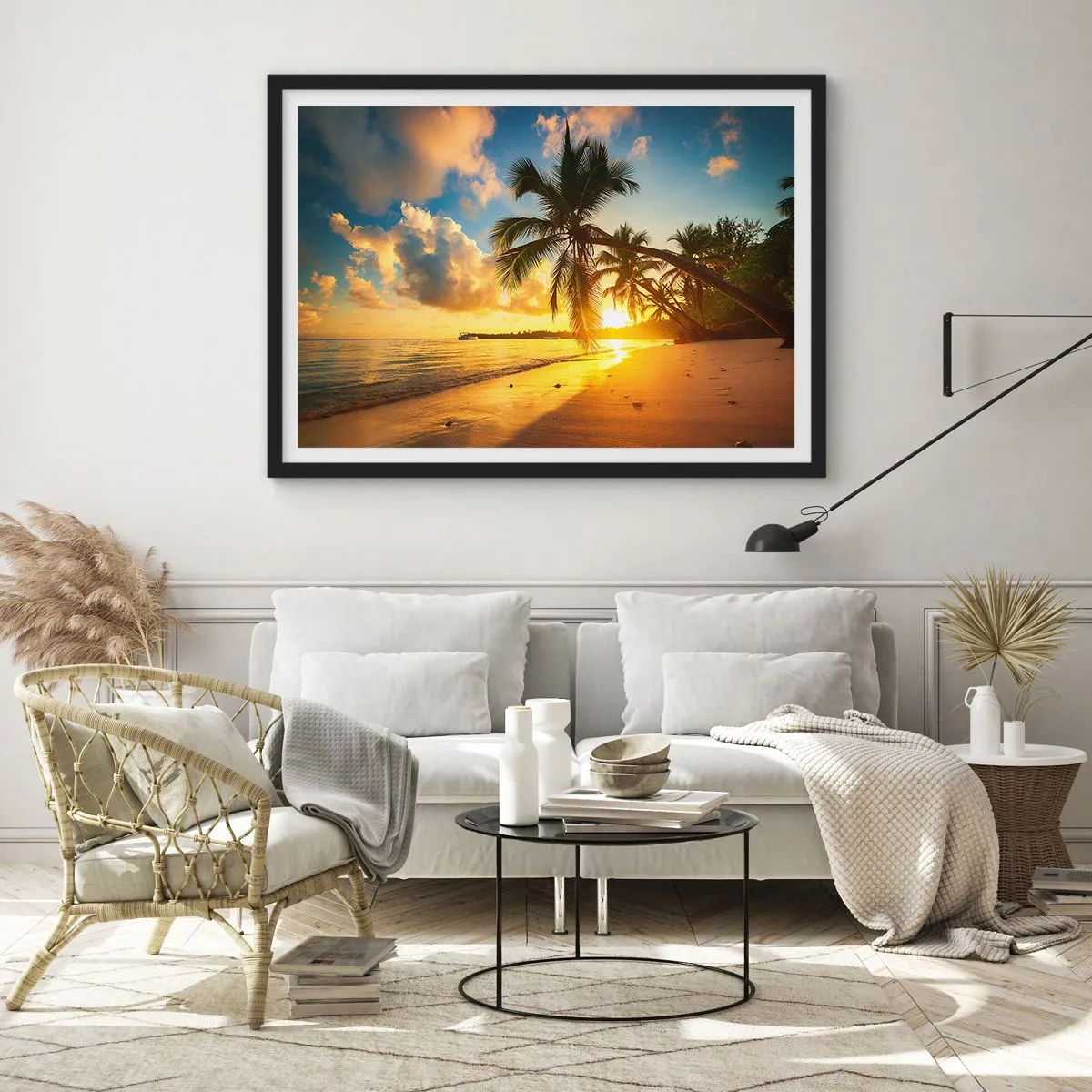 Poster in einem schwarzem Rahmen - Karibischer Traum - 40x30 cm