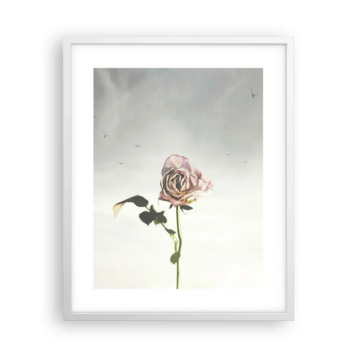 Poster in einem weißen Rahmen - Begrüßung des Frühlings - 40x50 cm