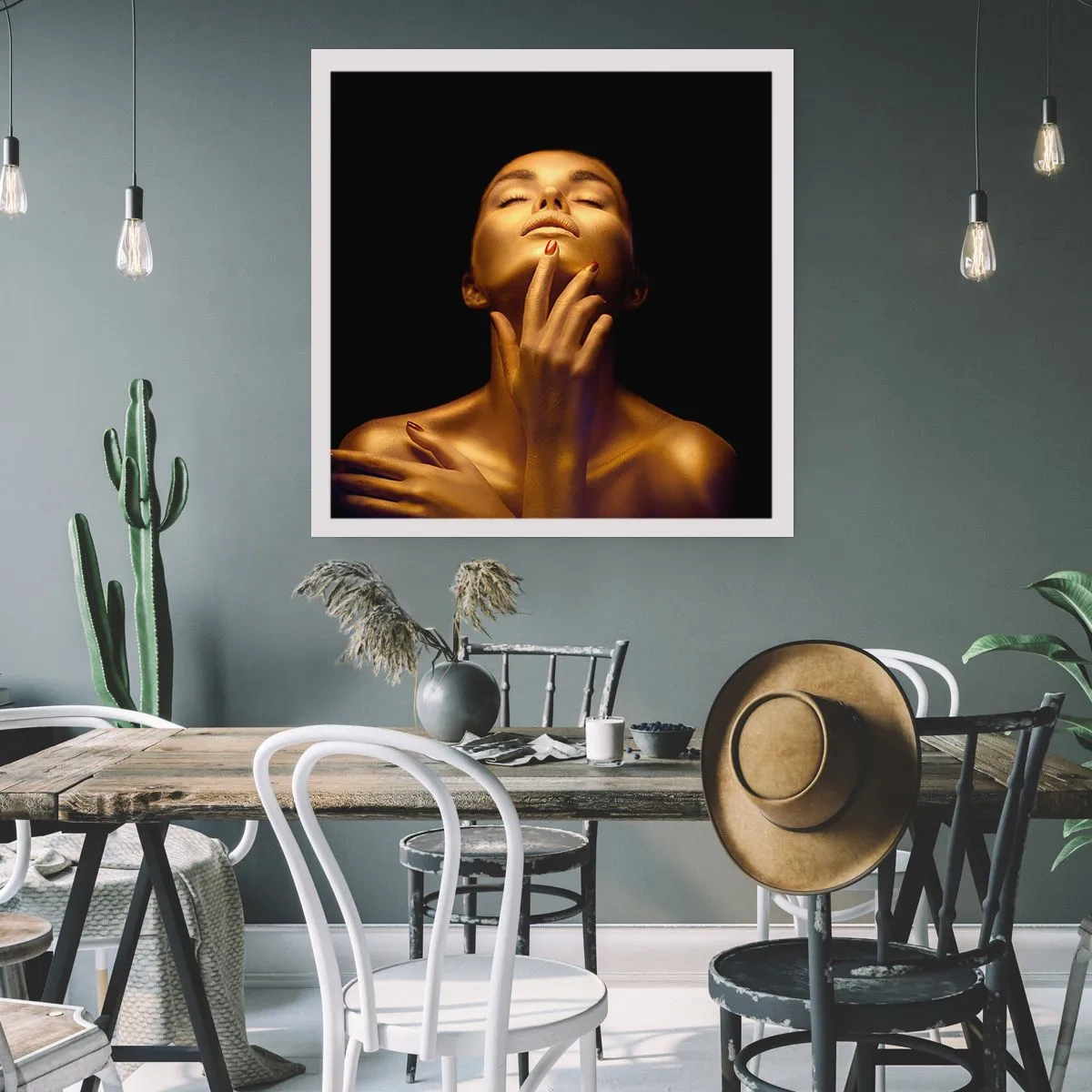 Poster - Wie goldene Seide - 60x60 cm