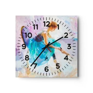 Wanduhr - Glasuhr - Unbeschreibliche Anmut, subtiler Charme - 40x40 cm