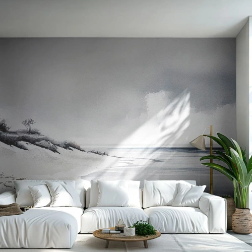 Fototapete Premium Canvas - Für immer zusammen - Dünen, Strand, Ozean - 250x175 cm