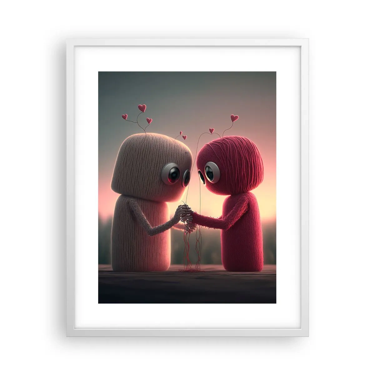 Poster in einem weißen Rahmen - Jeder darf lieben - 40x50 cm