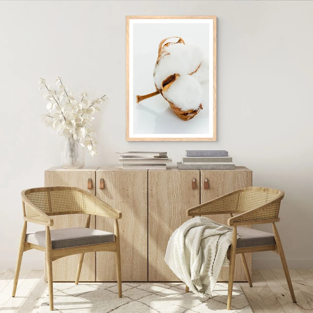 Poster in einem Rahmen aus heller Eiche - Von Natur aus weich - 50x70 cm