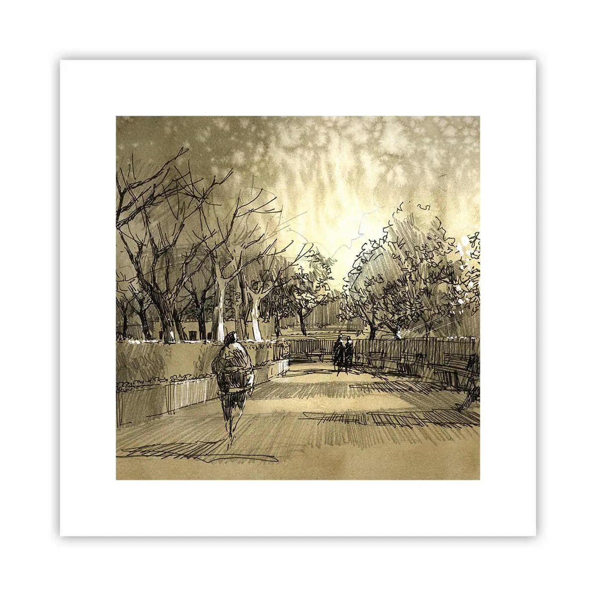 Poster - Ein Moment mit einer Feder angehalten - 30x30 cm