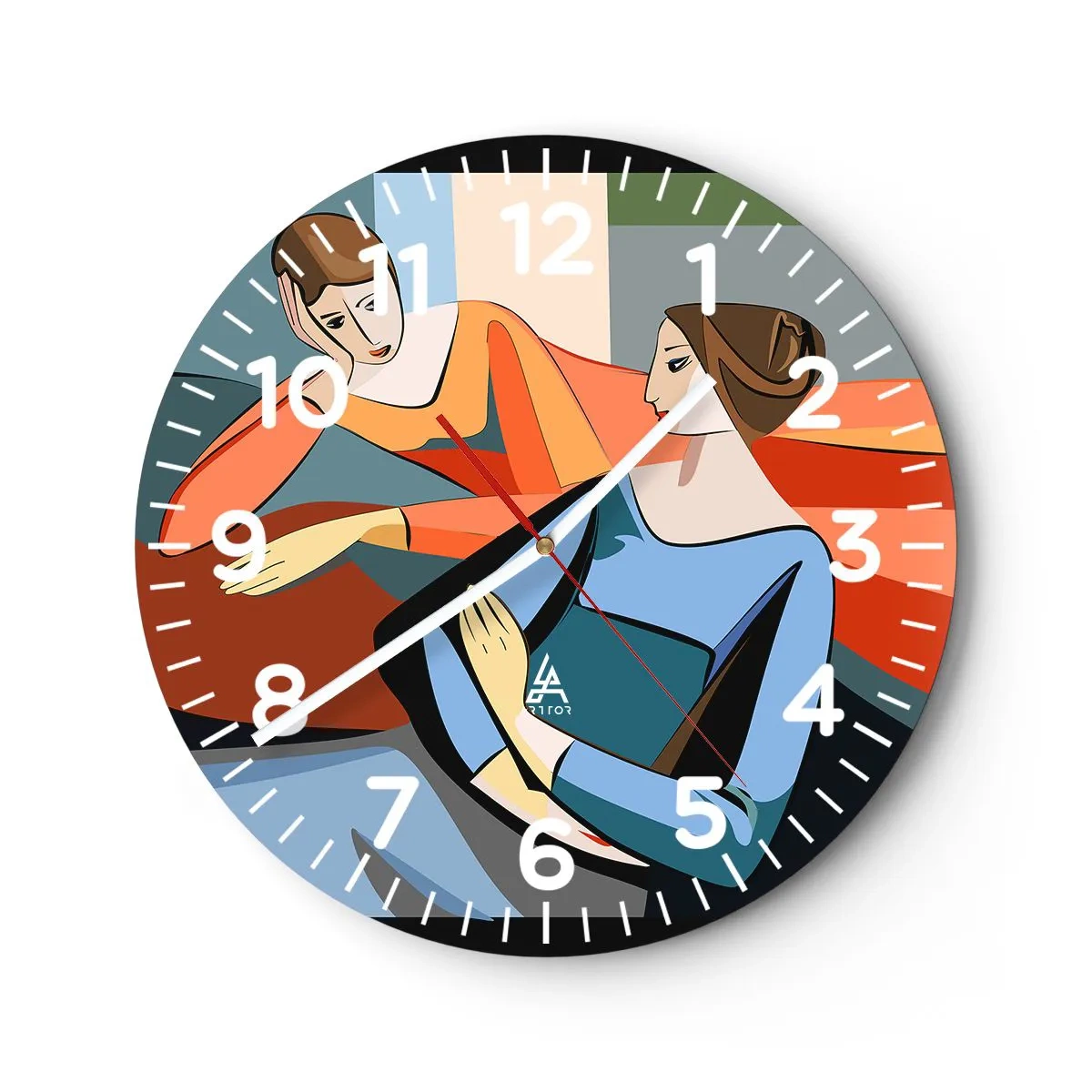Wanduhr - Glasuhr - Moment der Zuversicht - 40x40 cm