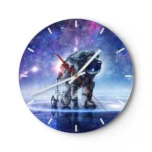 Wanduhr - Glasuhr - Der Sternenhimmel über mir - 40x40 cm