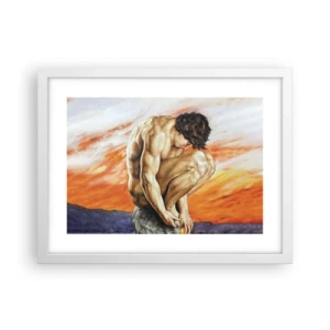 Poster in einem weißen Rahmen - In sich versunken - 40x30 cm