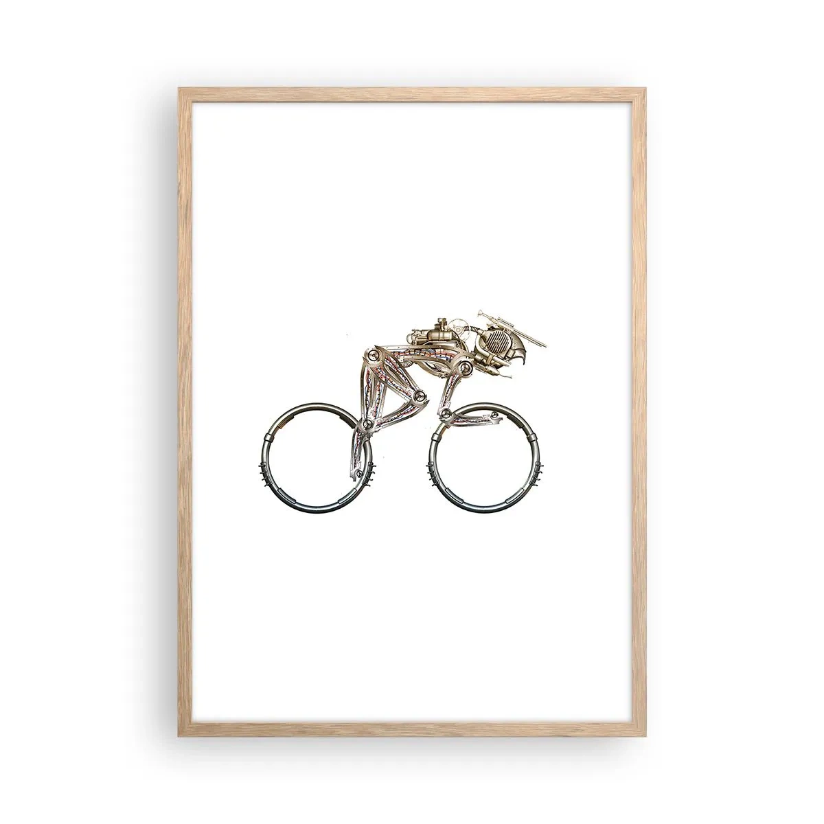 Poster in einem Rahmen aus heller Eiche - Eine tolle Maschine - 50x70 cm