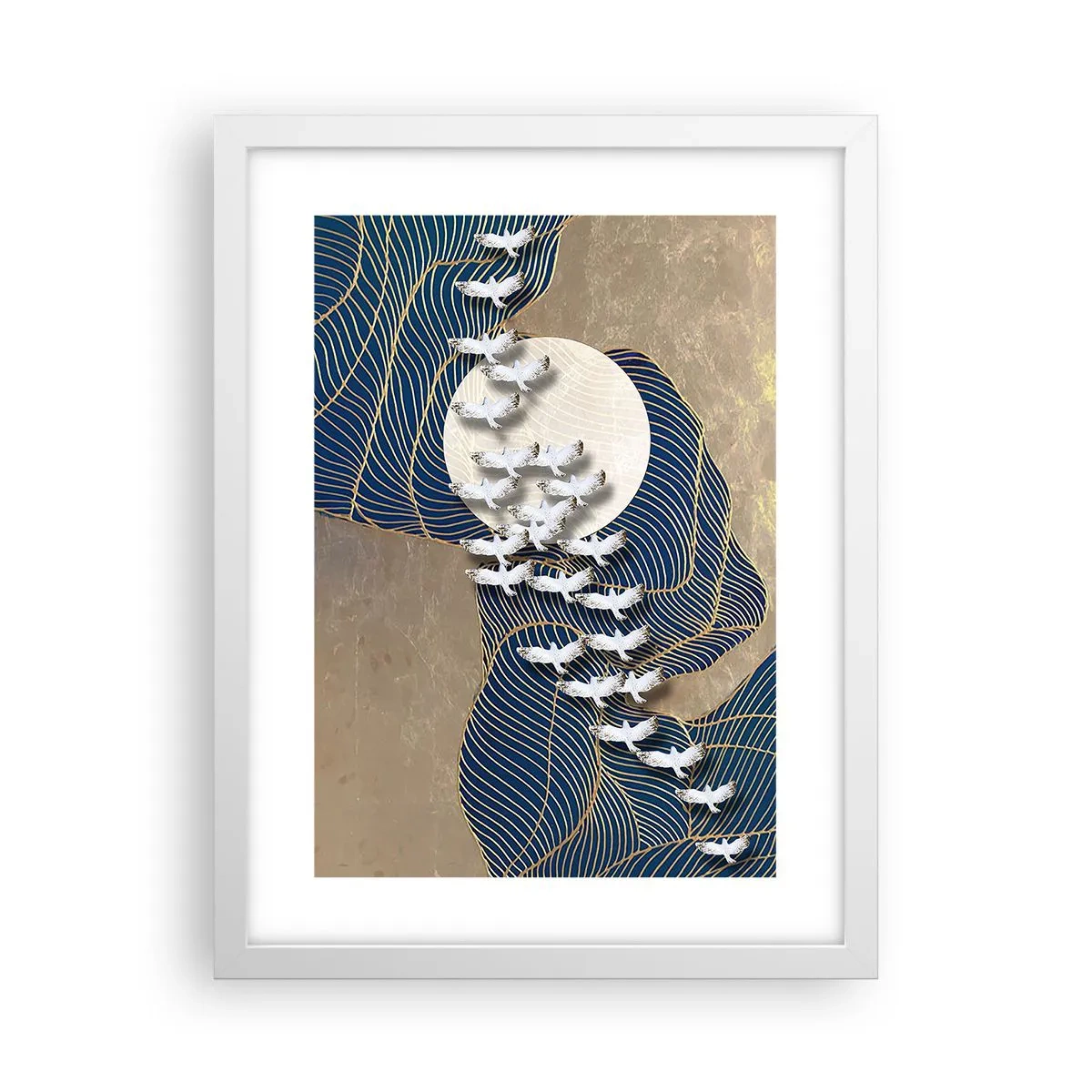 Poster in einem weißen Rahmen - Freiheit, Wandern, Gemeinschaft - 30x40 cm