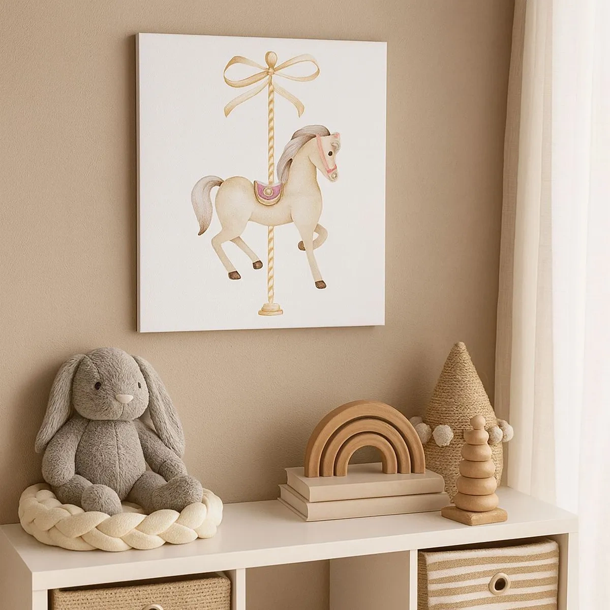 Bild auf Leinwand - Leinwandbild - Anmutiger Trab - 30x30 cm