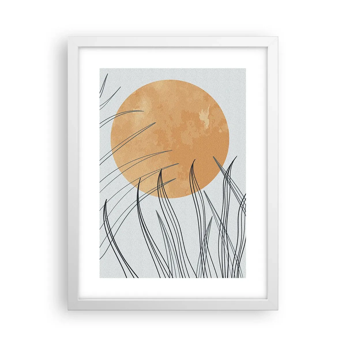 Poster in einem weißen Rahmen - Immer der Sonne entgegen - 30x40 cm