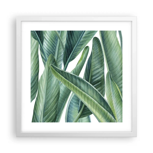 Poster in einem weißen Rahmen - An und für sich Grün - 40x40 cm