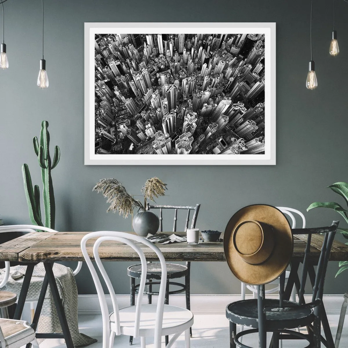 Poster in einem weißen Rahmen - Immer höher und höher - 40x30 cm