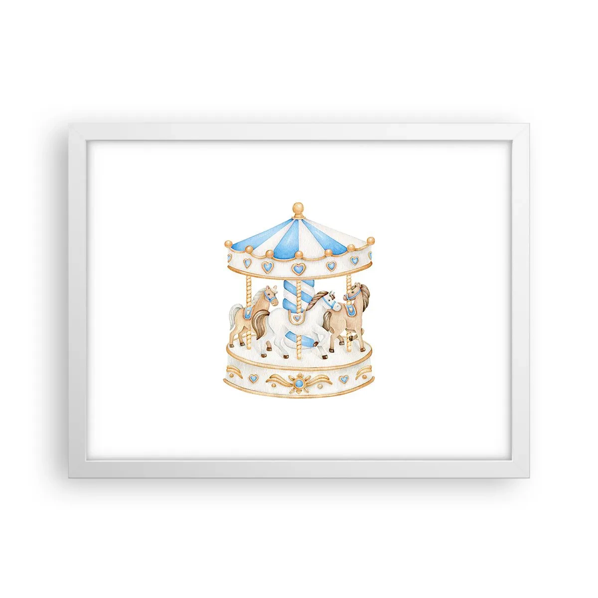 Poster in einem weißen Rahmen - Süße Kindheit - 40x30 cm