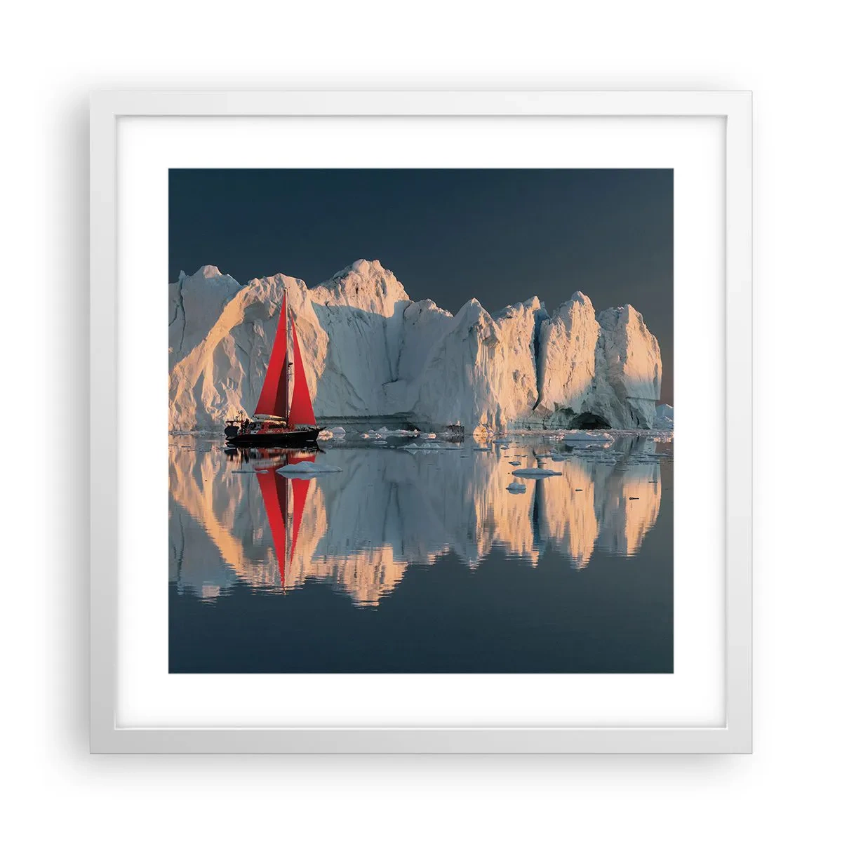 Poster in einem weißen Rahmen - Am Rande der Welt - 40x40 cm