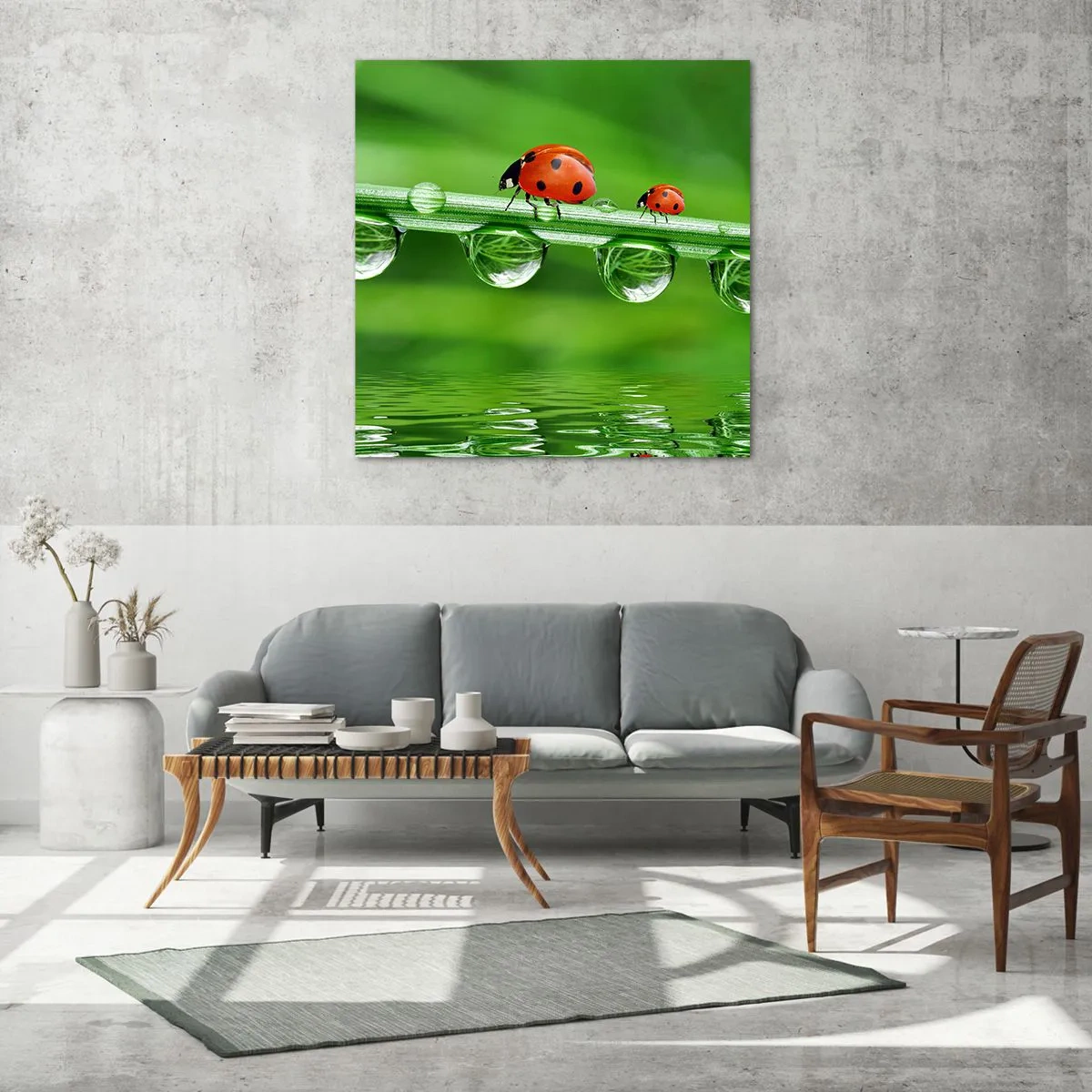 Glasbild - Bild auf glas - Den ganzen Sommer unterwegs - 60x60 cm