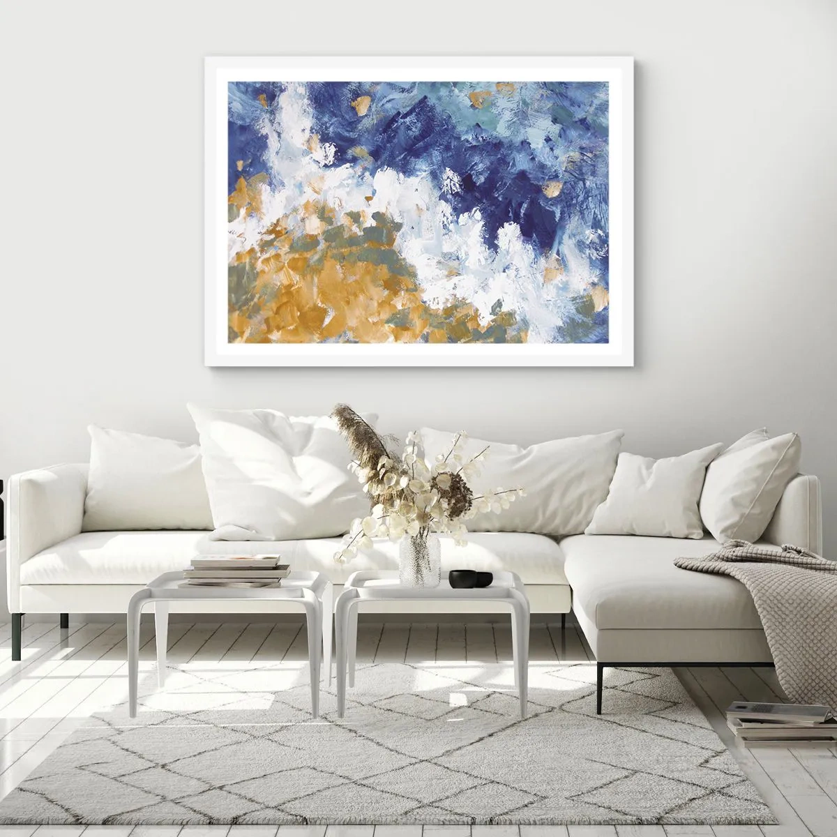 Poster in einem weißen Rahmen - Tanz der Naturelemente - 40x30 cm